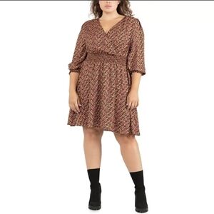 Black Tape Floral Smocked Dress Sz M